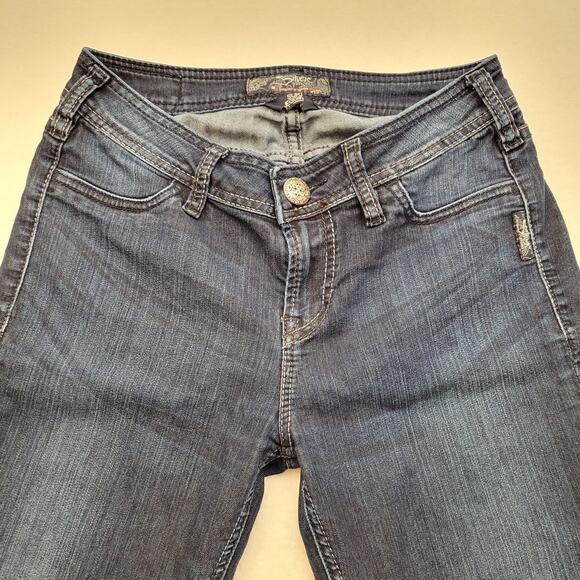 Silver Jeans Women's W27 L29 Dark Blue Low Rise Suki Jegging Skinny Denim Ankle - Picture 4 of 12